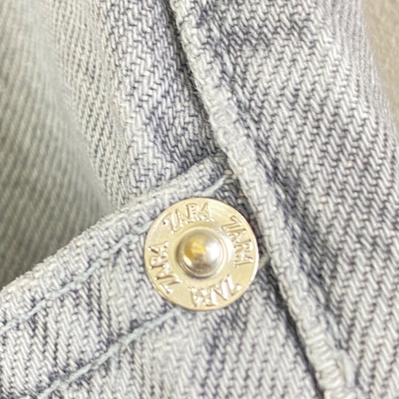 ZARA - High rise Z1975 straight leg jeans in washed gray Size 6 - Picture 4 of 8